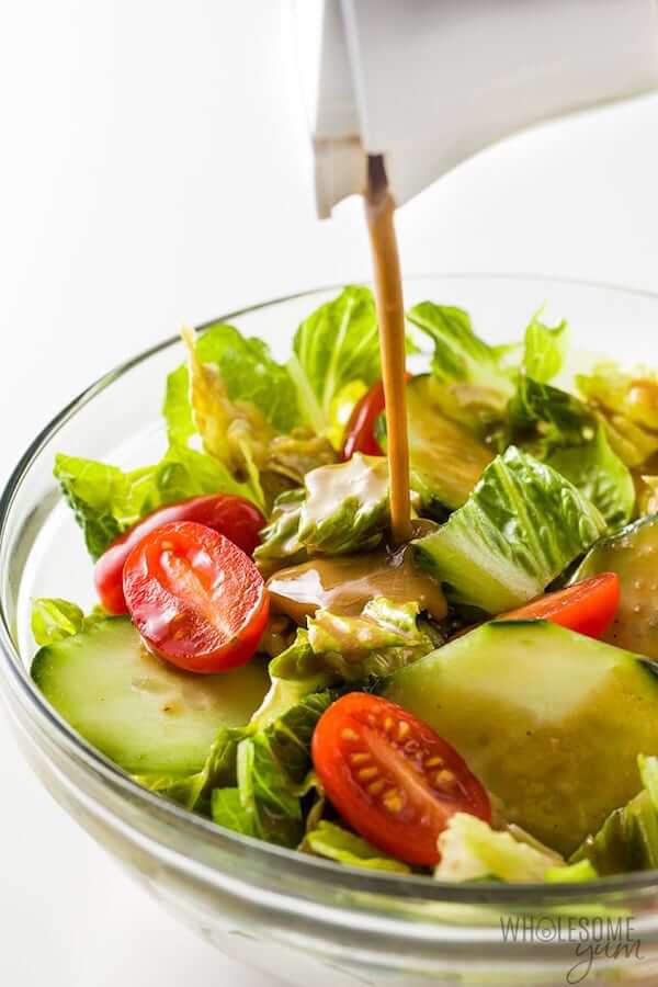 An easy, creamy balsamic keto salad dressing recipe - versatile for so many salads. Creamy balsamic vinaigrette needs just 5 ingredients and takes 5 minutes