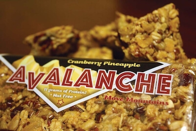 An Avalanche nut free protein bar.