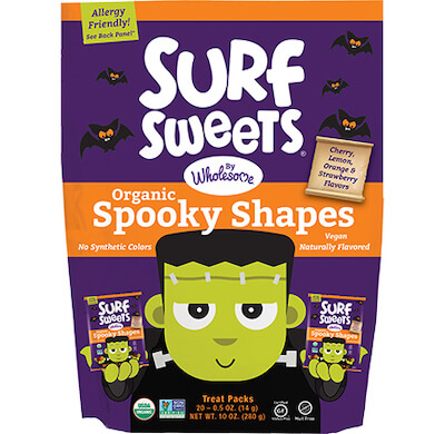 A bag of Surf Sweets Spooky Shapes for Halloween