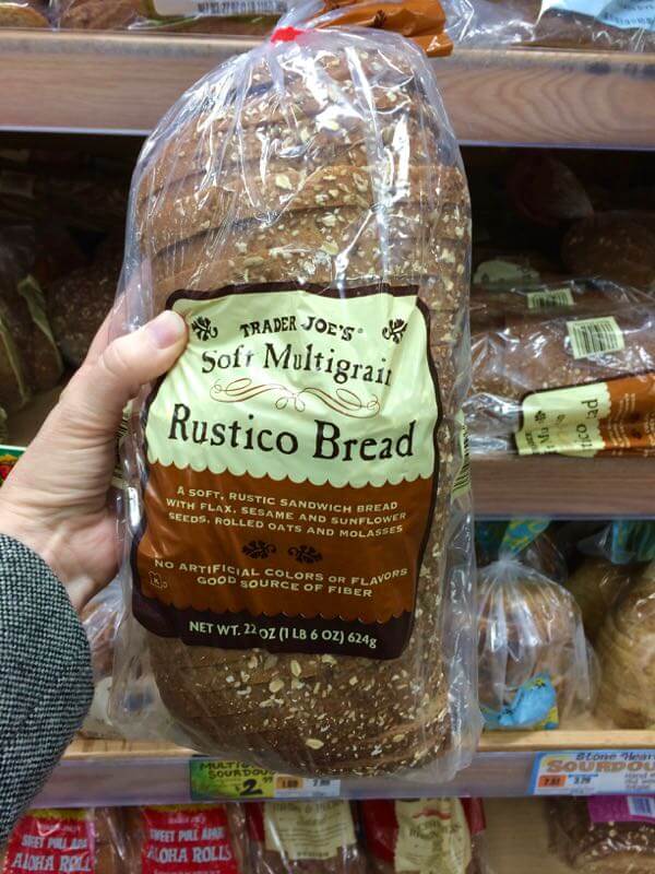 Trader Joe's Soft Multigrain Rustico Bread is peanut free, tree nut free and vegan. Check out our lists of other nut free groceries! #peanutfree #treenutfree #nutfree #nutfree | flavorpalooza.com