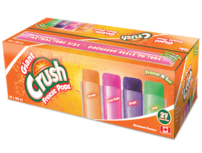 A box of Crush freeze pops.