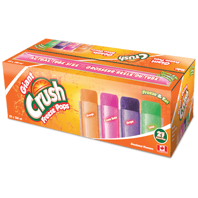 A box of Crush freeze pops.