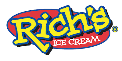 The logo for Rich's Ice Cream, a completely nut free ice cream brand.