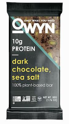 Dark Chocolate & Sea Salt OWYN nut free protein bar