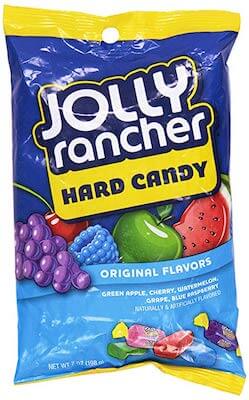A big bag of Jolly Rancher hard candies.